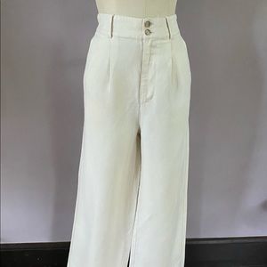 Madewell linen mix wide leg pants